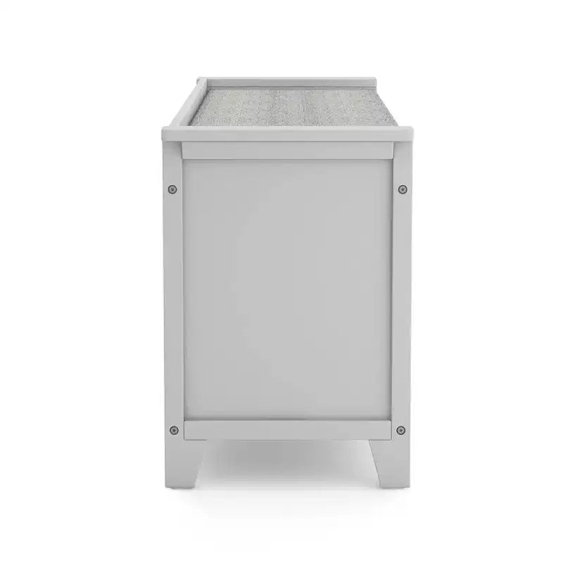 Banc de rangement pour enfants Martha Stewart : étagère de bibliothèque en bois pour salle de jeux pour enfants, coin lecture et organisateur de jouets avec bac en tissu