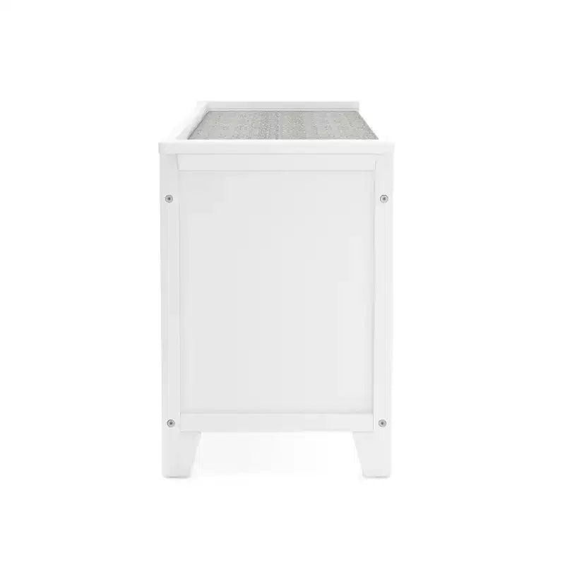 Banc de rangement pour enfants Martha Stewart : étagère de bibliothèque en bois pour salle de jeux pour enfants, coin lecture et organisateur de jouets avec bac en tissu