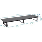 Mount-It! Rehausseur de moniteur extra long, organisateur de bureau pour doubles écrans d'ordinateur, ordinateurs portables, ordinateurs de bureau, téléviseurs, 99 cm de large, capacité de 20 kg.