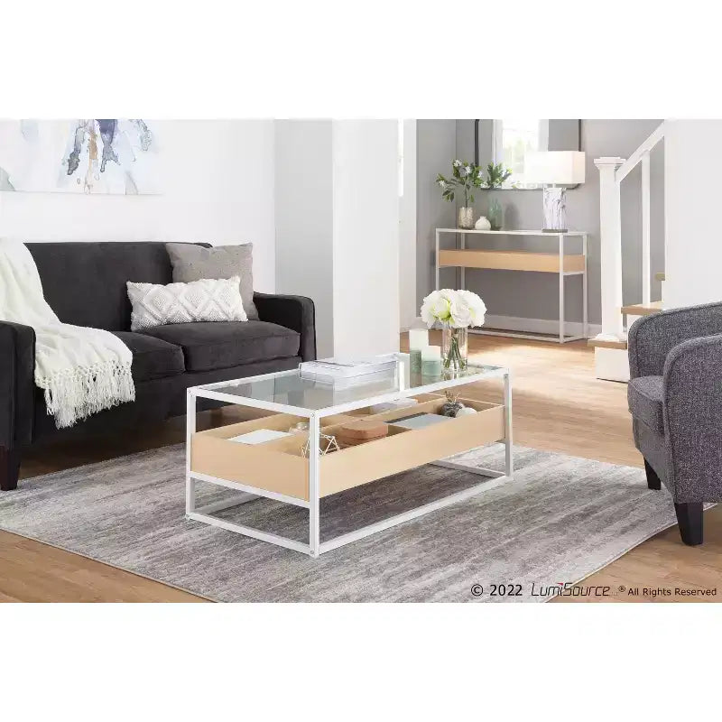 Table Basse en Verre Trempé LumiSource - Display