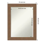Miroir mural de salle de bain biseauté petite Amanti Art Alta
