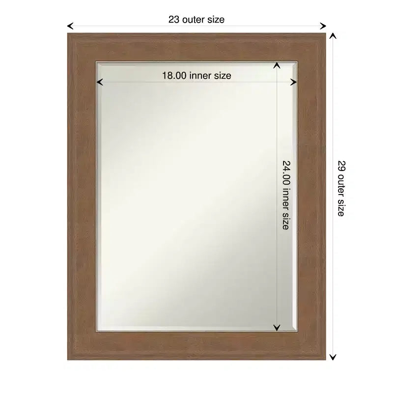 Miroir mural de salle de bain biseauté petite Amanti Art Alta