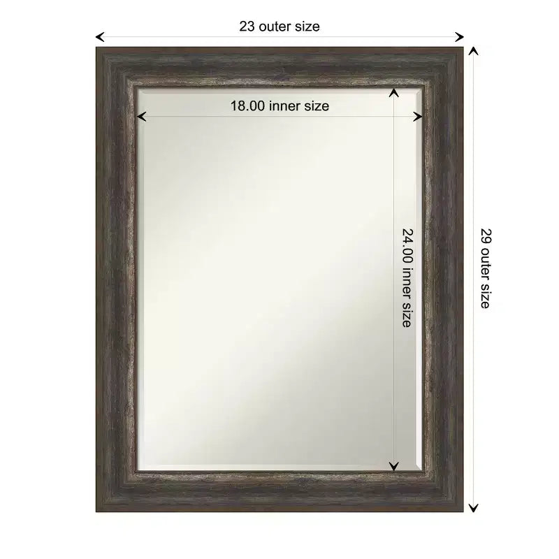 Miroir mural de salle de bain biseauté petite Amanti Art Alta