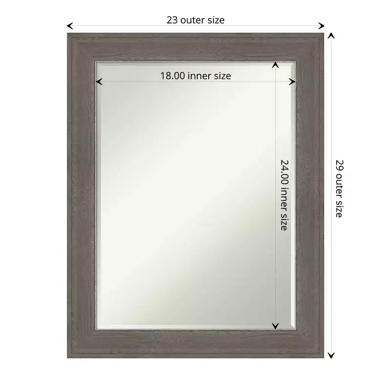 Miroir mural de salle de bain biseauté petite Amanti Art Alta