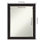 Miroir Mural de Salle de Bain Amanti Art Furniture Espresso Narrow Petite Bevel