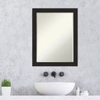 Miroir Mural de Salle de Bain Amanti Art Furniture Espresso Narrow Petite Bevel
