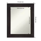 Miroir Mural de Salle de Bain Amanti Art Furniture Espresso Narrow Petite Bevel