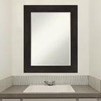 Miroir Mural de Salle de Bain Amanti Art Furniture Espresso Narrow Petite Bevel