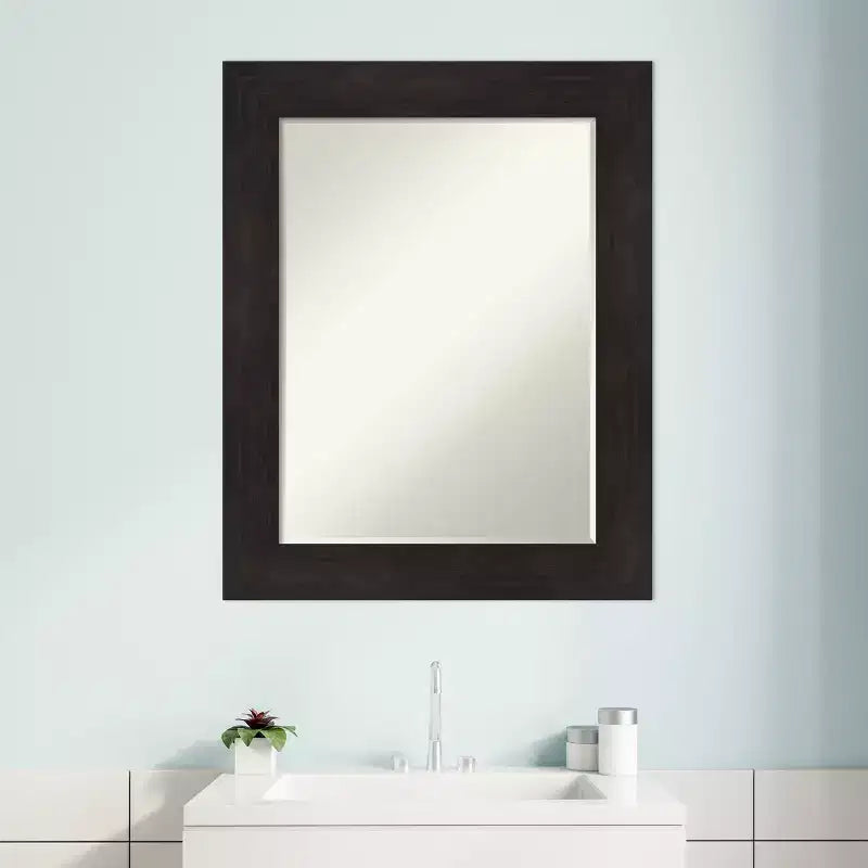 Miroir Mural de Salle de Bain Amanti Art Furniture Espresso Narrow Petite Bevel