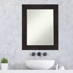 Miroir Mural de Salle de Bain Amanti Art Furniture Espresso Narrow Petite Bevel