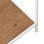Table d'appoint carrée Anthea en MDF Kate and Laurel, 12x12x26, marron rustique et blanc