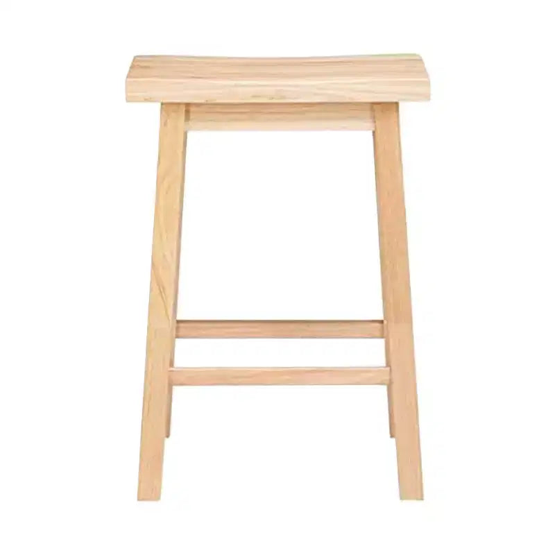 Tabouret de bar/comptoir de cuisine classique PJ Wood avec assise sans dossier et 4 pieds carrés, pour les maisons, les salles à manger et les bars, naturel (paquet de 4)