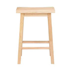 Tabouret de bar/comptoir de cuisine classique PJ Wood avec assise sans dossier et 4 pieds carrés, pour les maisons, les salles à manger et les bars, naturel (paquet de 4)