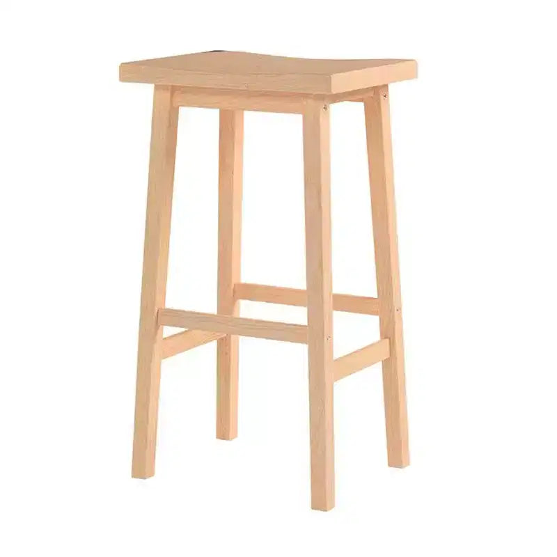 Tabouret de bar/comptoir de cuisine classique PJ Wood avec assise sans dossier et 4 pieds carrés, pour les maisons, les salles à manger et les bars, naturel (paquet de 4)