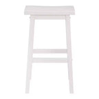 Tabouret de bar/comptoir de cuisine classique PJ Wood avec assise de selle et 4 pieds carrés, 73,6 cm, sans dossier, pour maisons, salles à manger et bars, blanc (paquet de 4)