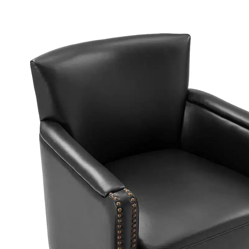 Fauteuil pivotant Gabino 29 large en cuir véritable, lot de 2 | ART OF LIVING DESIGNS