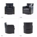 Fauteuil pivotant Gabino 29 large en cuir véritable, lot de 2 | ART OF LIVING DESIGNS