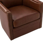 Fauteuil pivotant Gabino 29 large en cuir véritable, lot de 2 | ART OF LIVING DESIGNS