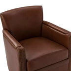 Fauteuil pivotant Gabino 29 large en cuir véritable, lot de 2 | ART OF LIVING DESIGNS
