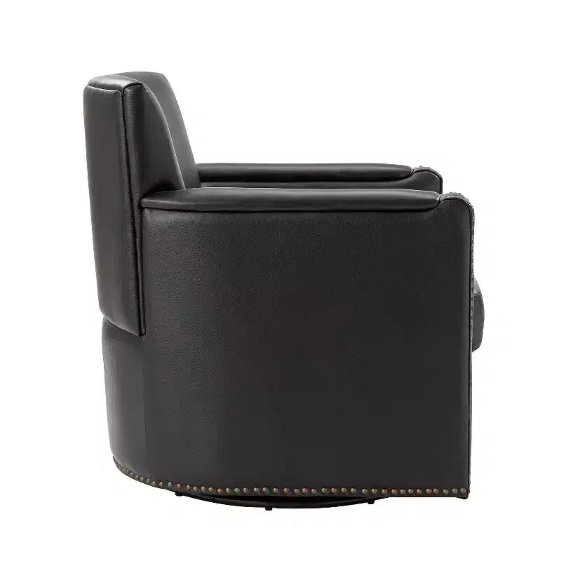 Fauteuil pivotant Gabino 29 large en cuir véritable, lot de 2 | ART OF LIVING DESIGNS