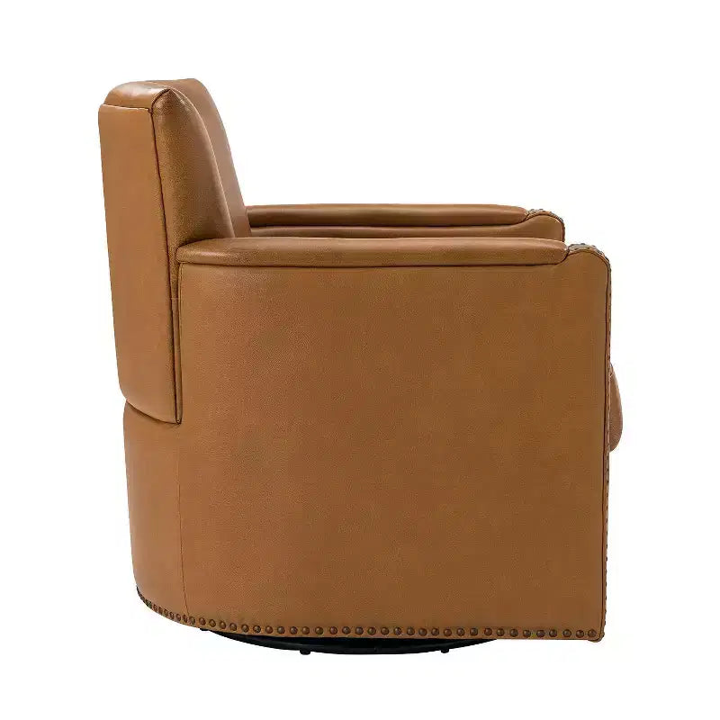 Fauteuil pivotant Gabino 29 large en cuir véritable, lot de 2 | ART OF LIVING DESIGNS