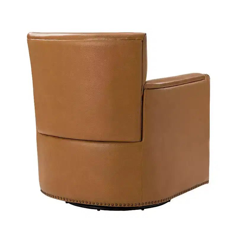 Fauteuil pivotant Gabino 29 large en cuir véritable, lot de 2 | ART OF LIVING DESIGNS
