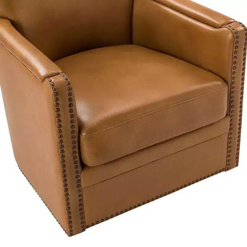 Fauteuil pivotant Gabino 29 large en cuir véritable, lot de 2 | ART OF LIVING DESIGNS