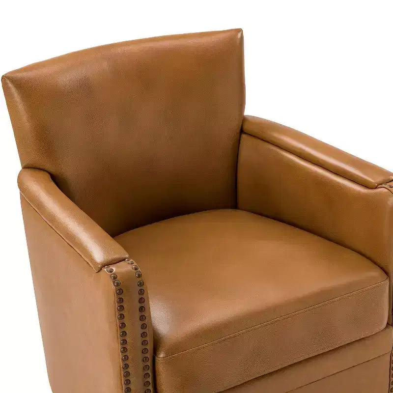 Fauteuil pivotant Gabino 29 large en cuir véritable, lot de 2 | ART OF LIVING DESIGNS
