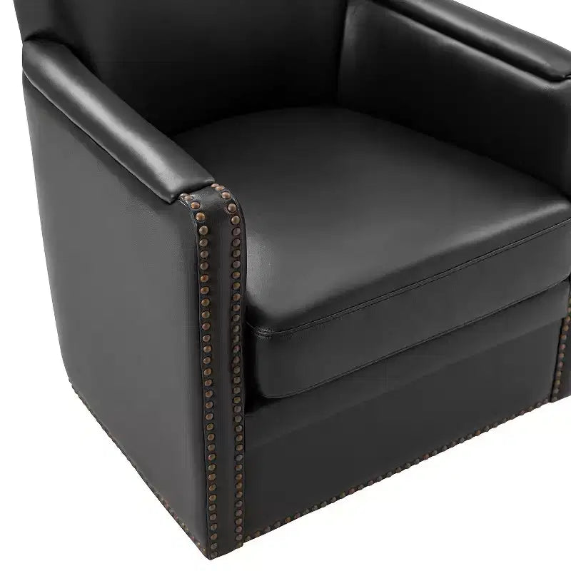 Fauteuil pivotant Gabino 29 large en cuir véritable, lot de 2 | ART OF LIVING DESIGNS