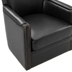 Fauteuil pivotant Gabino 29 large en cuir véritable, lot de 2 | ART OF LIVING DESIGNS