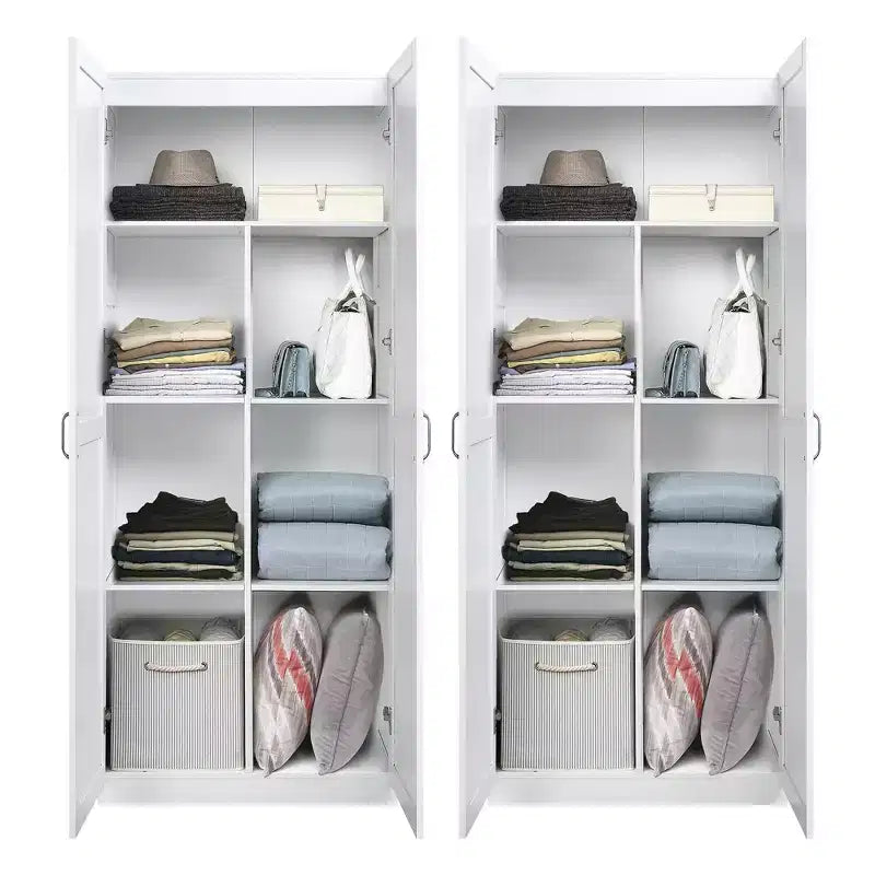 Lot de 2 armoires de rangement autoportantes à 7 étagères Hopkins Modern – Manhattan Comfort