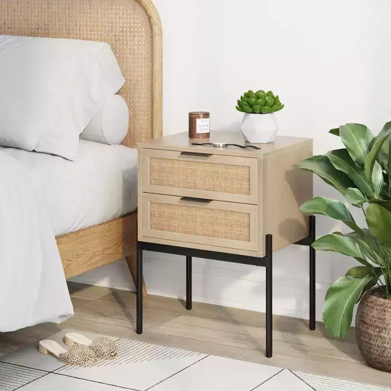 Table d'appoint Andrew Wood et Rattan - Nathan James