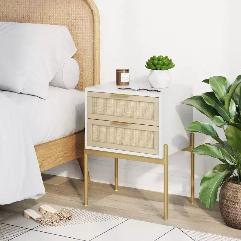 Table d'appoint Andrew Wood et Rattan - Nathan James