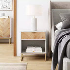Meuble en bois Kensi à chevrons - Nathan James