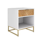 Kensi Wood Cabinet Herringbone - Nathan James