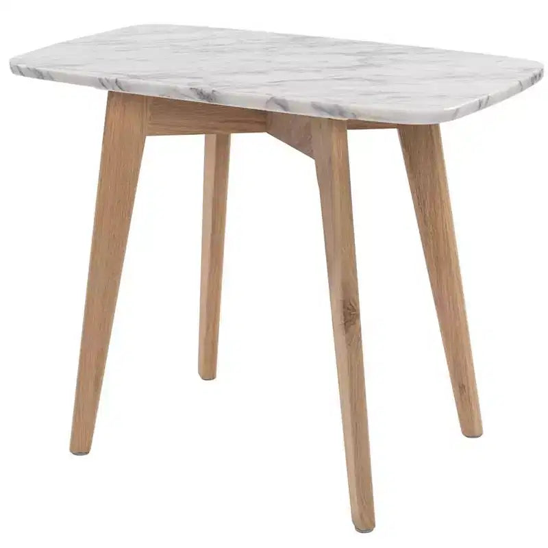 Table d'appoint rectangulaire en marbre noir italien Cima de la collection Bianco