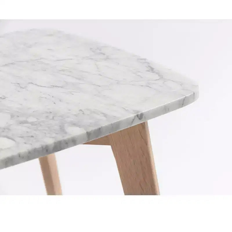 Table d'appoint rectangulaire en marbre noir italien Cima de la collection Bianco