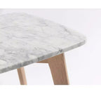 Table d'appoint rectangulaire en marbre noir italien Cima de la collection Bianco