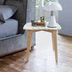 Table d'appoint rectangulaire en marbre noir italien Cima de la collection Bianco