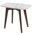 Table d'appoint rectangulaire en marbre noir italien Cima de la collection Bianco