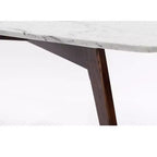 Table d'appoint rectangulaire en marbre noir italien Cima de la collection Bianco