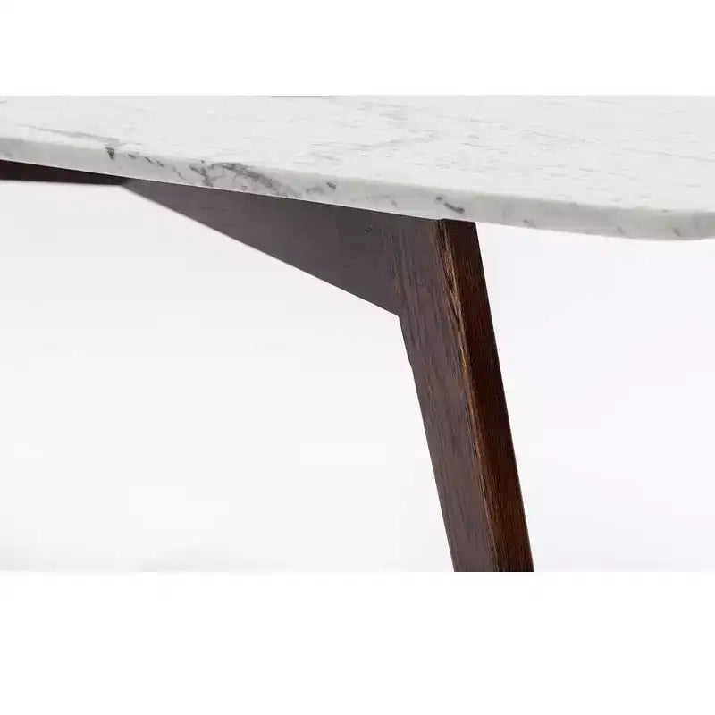 Table d'appoint rectangulaire en marbre noir italien Cima de la collection Bianco