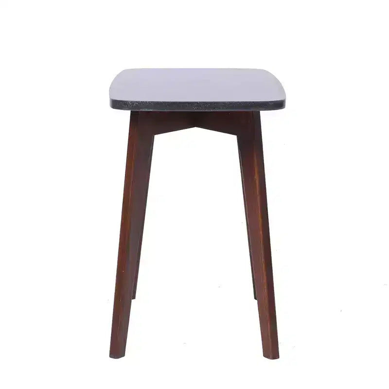 Table d'appoint rectangulaire en marbre noir italien Cima de la collection Bianco