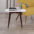 Table d'appoint rectangulaire en marbre noir italien Cima de la collection Bianco