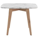 Table d'appoint rectangulaire en marbre noir italien Cima de la collection Bianco