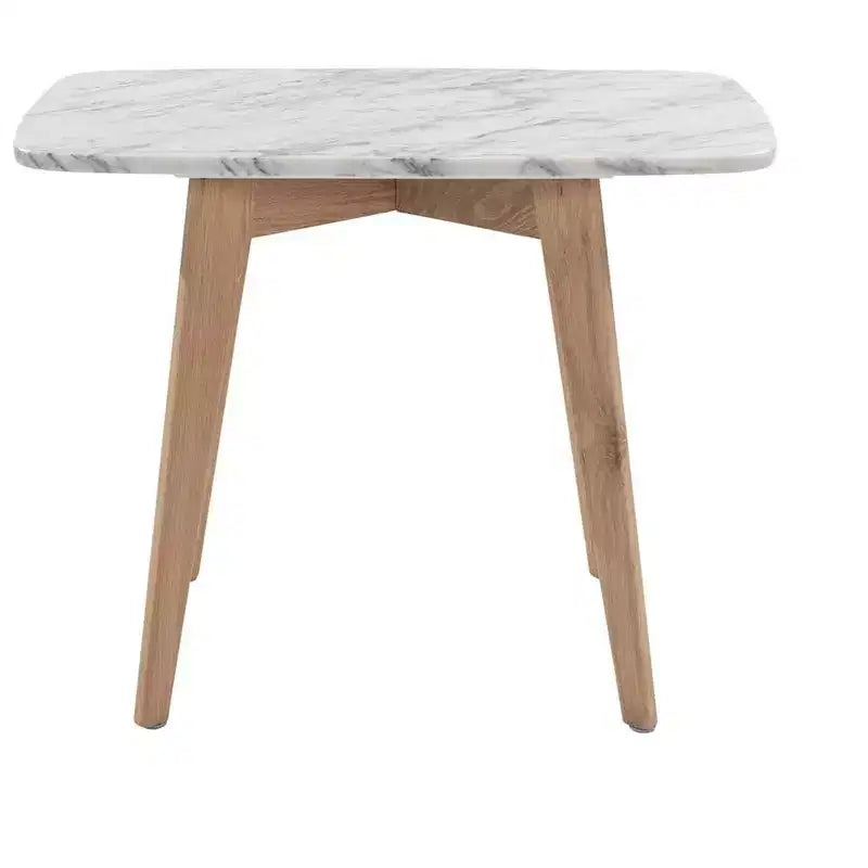 Table d'appoint rectangulaire en marbre noir italien Cima de la collection Bianco