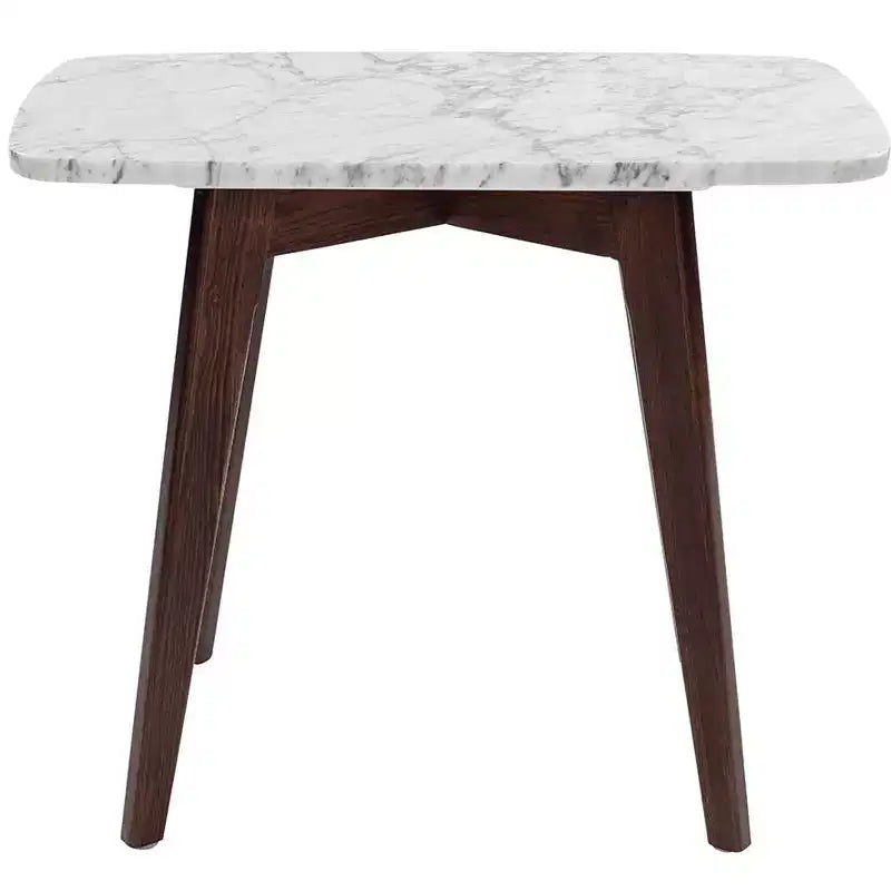 Table d'appoint rectangulaire en marbre noir italien Cima de la collection Bianco