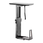 Mount-It! Support d'ordinateur de luxe robuste pour dessous de bureau | Support de processeur réglable en hauteur avec rails coulissants | Capacité de poids de 15 kg | Noir