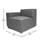 Fauteuil modulaire Emma et Oliver côté gauche avec accoudoir