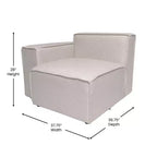 Fauteuil modulaire Emma et Oliver côté gauche avec accoudoir
